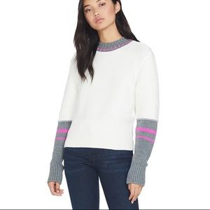 Grey Jason Wu Colorblock Crew Neck Sweater